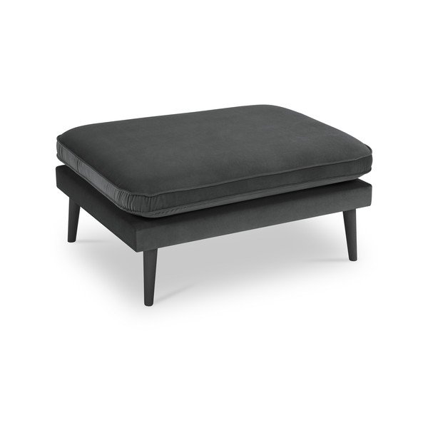 Lento sötétszürke bársony lábtartó - Kooko Home-image-2