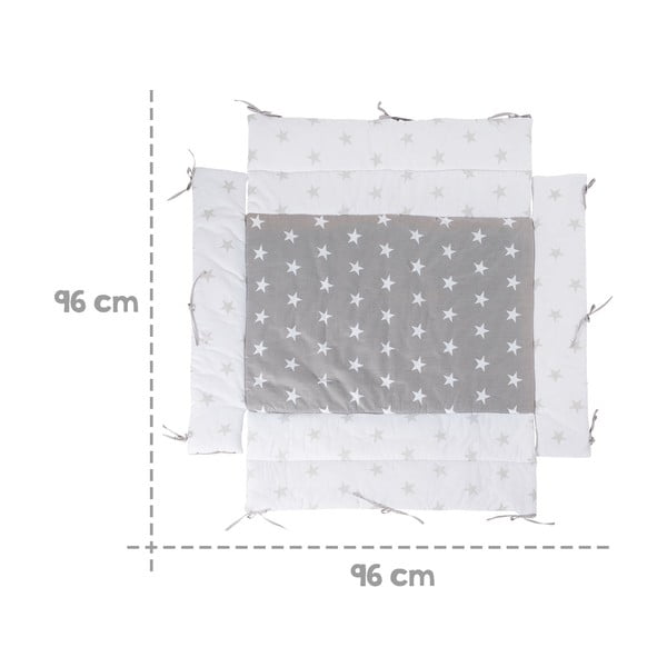 Fehér-szürke pamutkeverék rácsvédő 96 cm Little Stars – Roba-image-2
