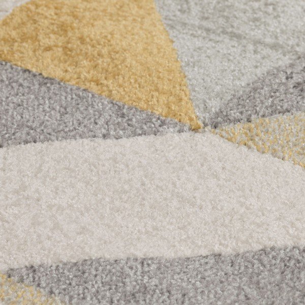 Urban Triangle szürke-sárga szőnyeg, 133 x 185 cm - Flair Rugs-image-1