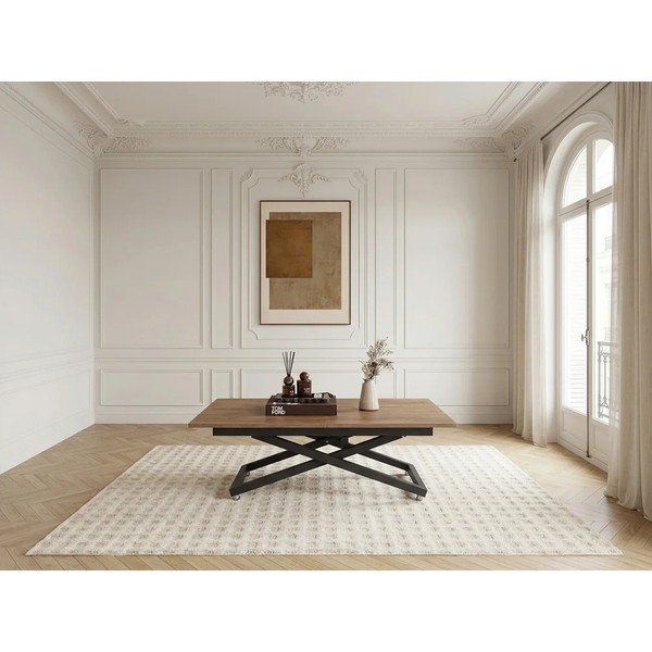 Natúr színű dohányzóasztal 80x120 cm Diana – Bobochic Paris-image-2
