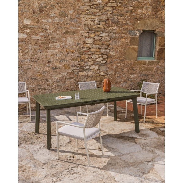 Fém kerti étkezőasztal 100x220 cm Izola – Kave Home-image-1