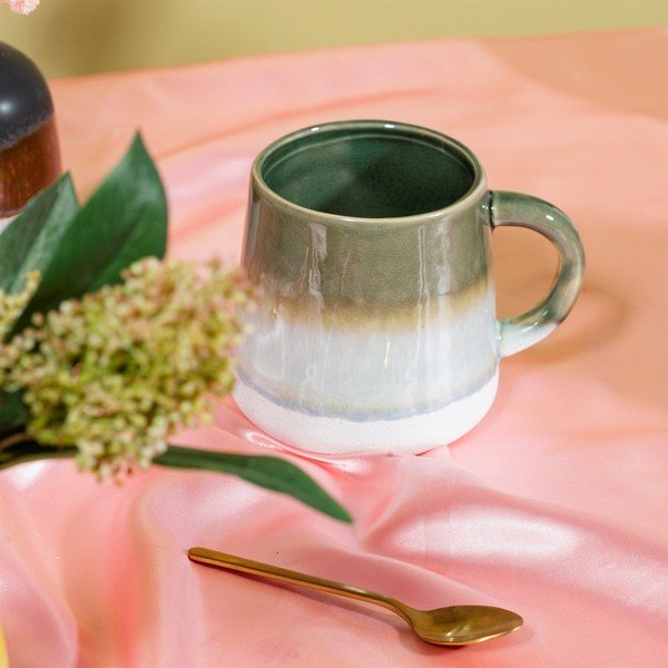 Mojave zöld agyagkerámia bögre, 450 ml - Sass & Belle-image-1