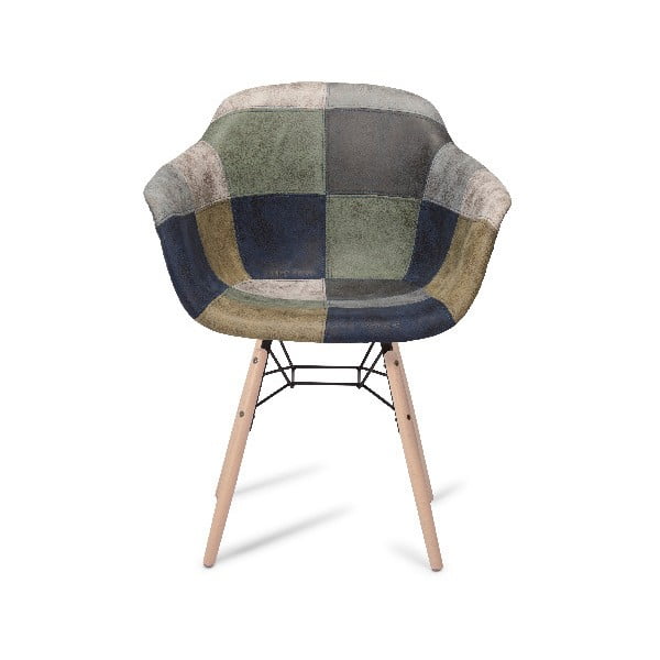 Flame Patch szürke étkezőszék tölgyfa lábakkal - Furnhouse-image-1