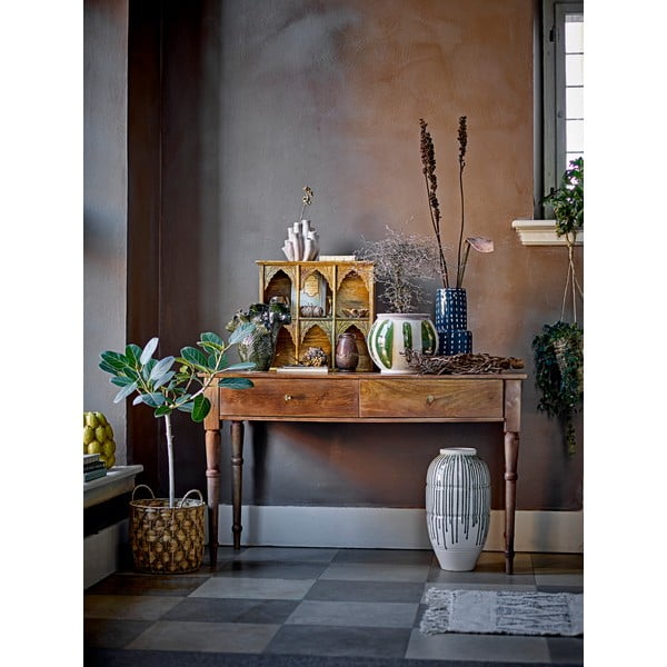 Barna agyagkerámia kézzel készített váza Reina – Bloomingville-image-1