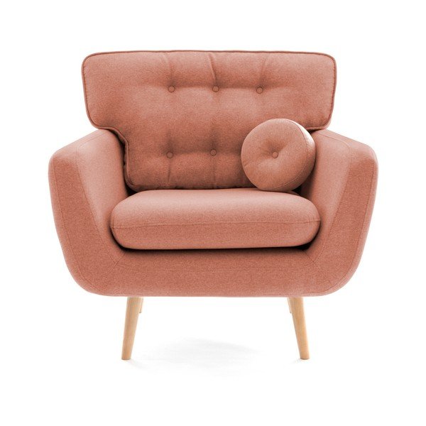 Malva lazac színű fotel kispárnával - Vivonita-image-2