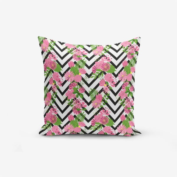 Zigzag Zebra Ogea Malea pamutkeverék párnahuzat, 45 x 45 cm - Minimalist Cushion Covers