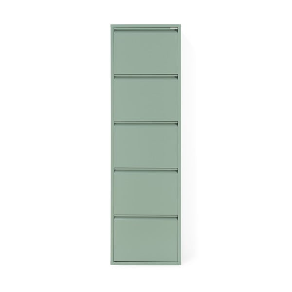 Szürkészöld fém billenő ajtós cipőtartó 50x169x15 cm Billy – Spinder Design-image-3