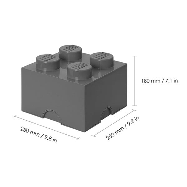 Square sötétszürke tárolódoboz - LEGO®-image-2