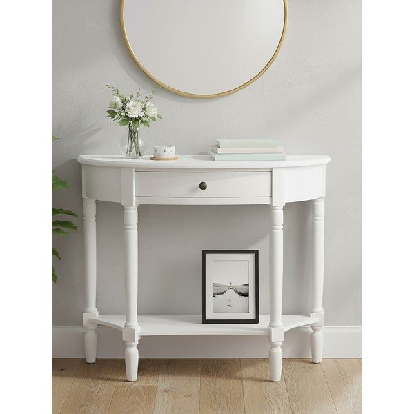 Fehér borovi fenyő konzolasztal 32x93 cm Heritage – Premier Housewares-image-1