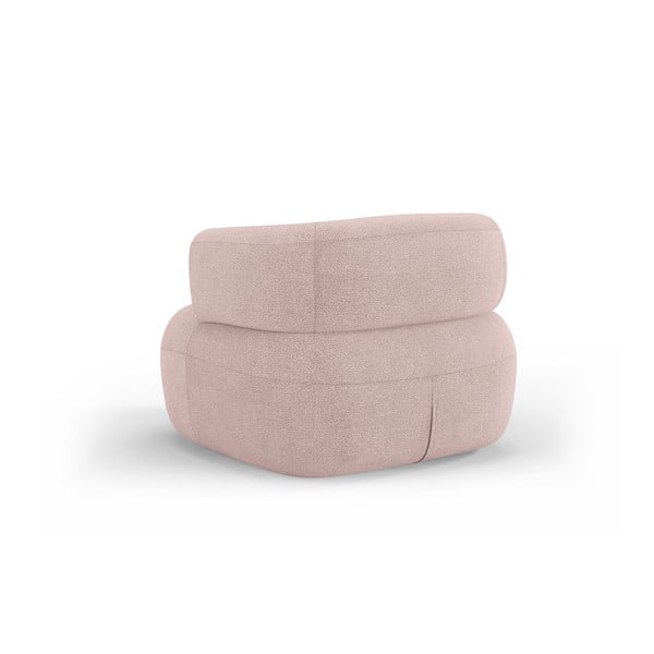 Világos rózsaszín buklé fotel Jenny – Micadoni Home-image-3