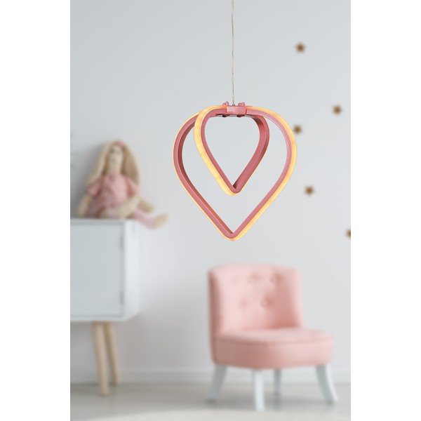 Rózsaszín fém LED függőlámpa ø 22 cm Sevinc – Squid Lighting-image-1