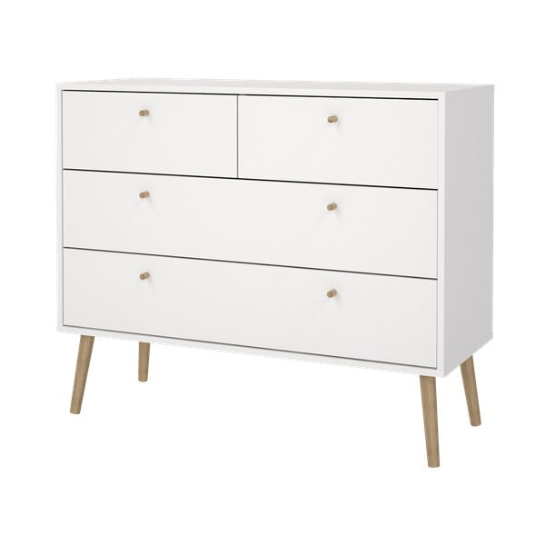 Fehér alacsony komód 99x82 cm Bodo – Tvilum-image-3