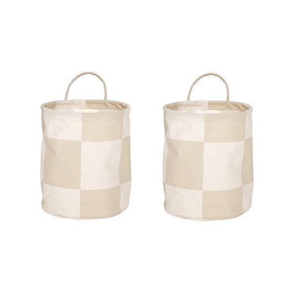 Textil tárolókosár szett 2 db-os ø 18x22 cm Chess – OYOY Living Design