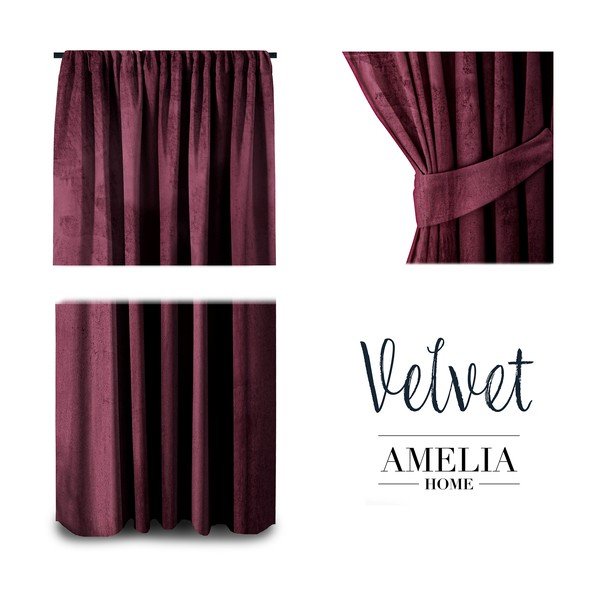 Velvety lila bársonyfüggöny, 245 x 140 cm - AmelieHome-image-2