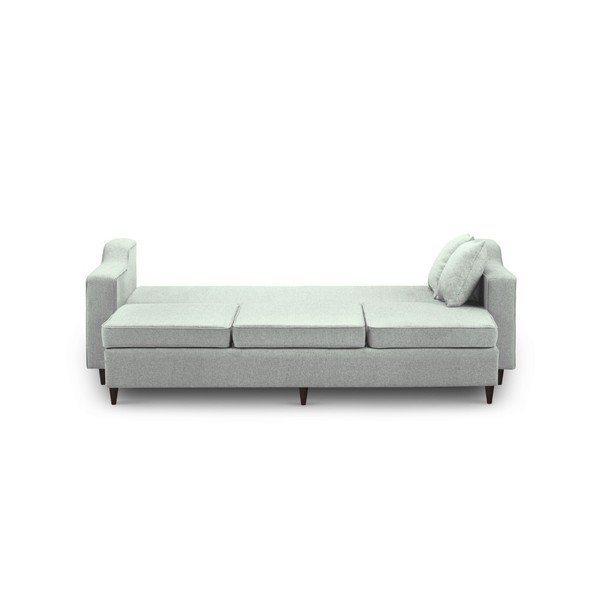 Narcisse világoszöld háromszemélyes kinyitható kanapé tárolóhellyel - Mazzini Sofas-image-1