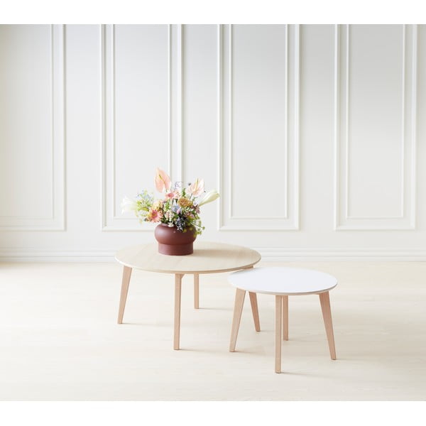 Iris dohányzóasztal tölgyfa furnérral, Ø 90 cm - Hammel-image-1