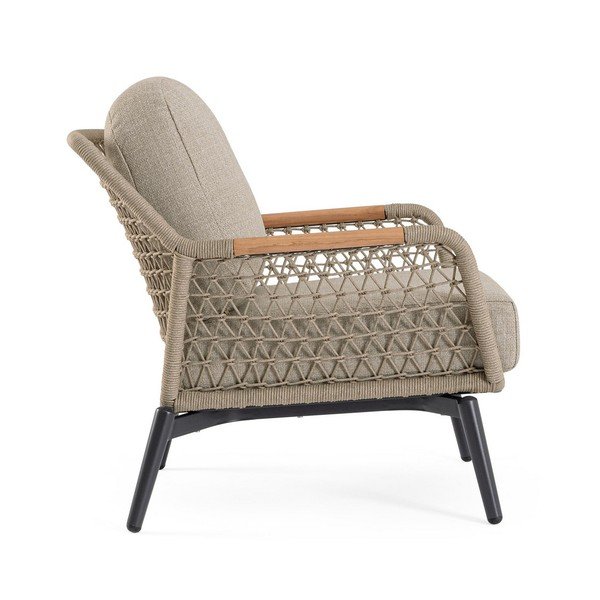 Világosbarna fém kerti fotel Eulero – Bizzotto-image-4