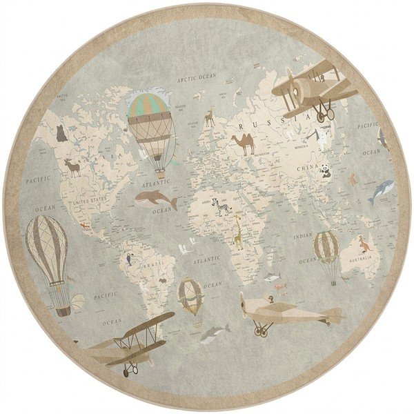 Mosható gyerek játszószőnyeg ø150 cm Vintage World – Mila Home