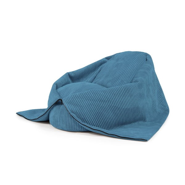 Kék kordbársony gyerek babzsákfotel Cocoon 100 – SLOWDOWN