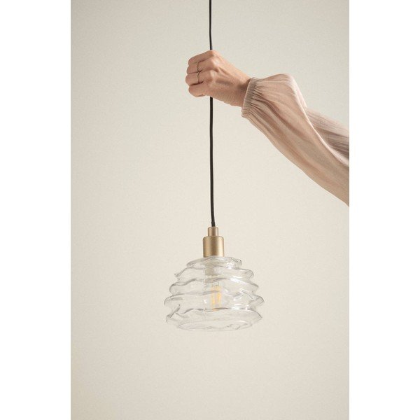 Aranyszínű üveg függőlámpa ø 15 cm Fall – Jotex-image-3