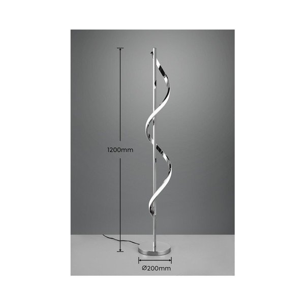 Fényes ezüstszínű LED szabályozható állólámpa (magasság 120 cm) Isabel – Reality-image-4