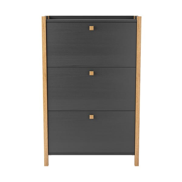 Bode sötétszürke cipősszekrény, három fiókkal - Woodman-image-2