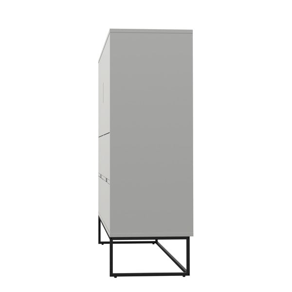 COTTON Lipp fehér kétajtós tálalószekrény 4 fiókkal, magasság 127 cm - Tenzo-image-4