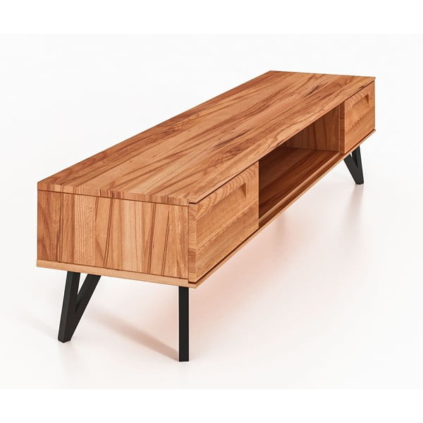 Bükkfa TV-állvány 182x42 cm Golo - The Beds-image-3