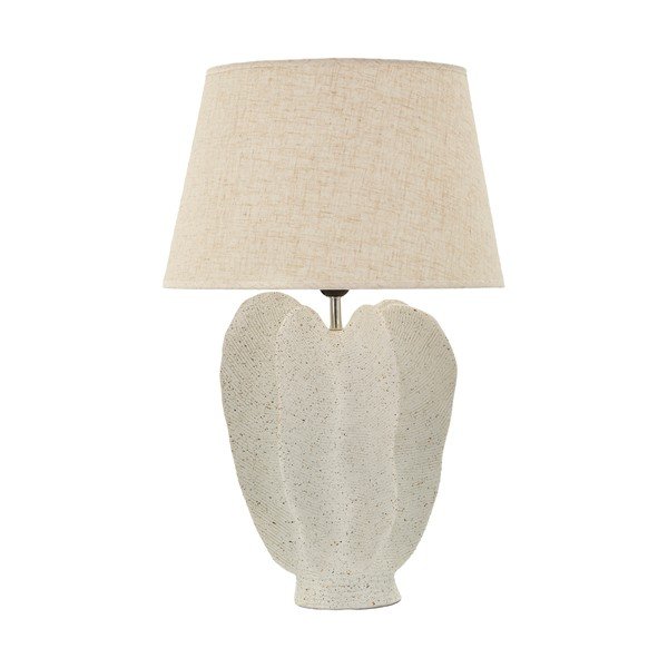 Krémszínű asztali lámpa textil búrával (magasság 63 cm) Ester – Mauro Ferretti