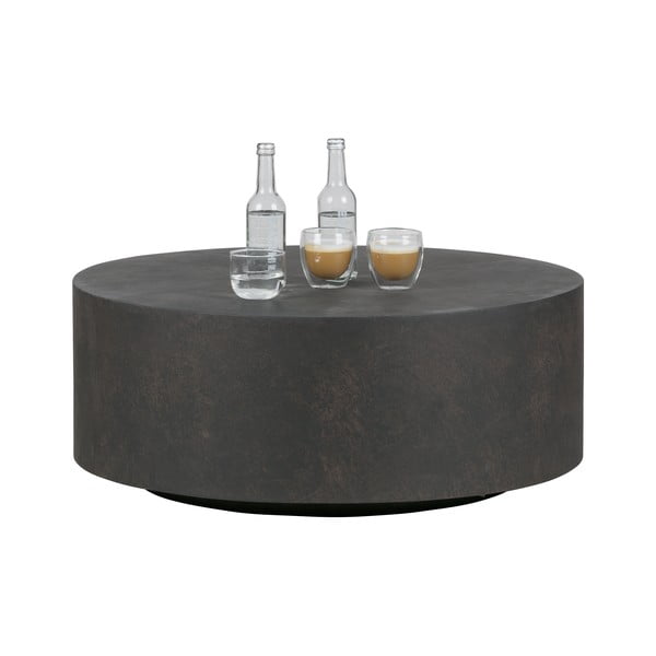 Dean sötétbarna dohányzóasztal agyagból, ⌀ 80 cm - WOOOD-image-1