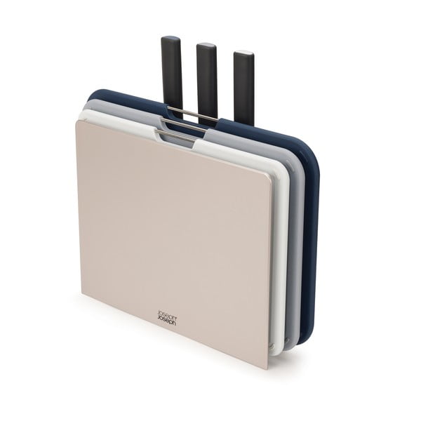 Nest Plus 3 db-os vágódeszka és kés szett állvánnyal - Joseph Joseph