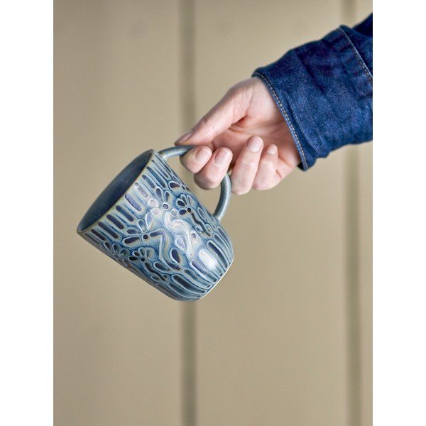 Kék kőedény bögre 150 ml Samsin – Bloomingville-image-1