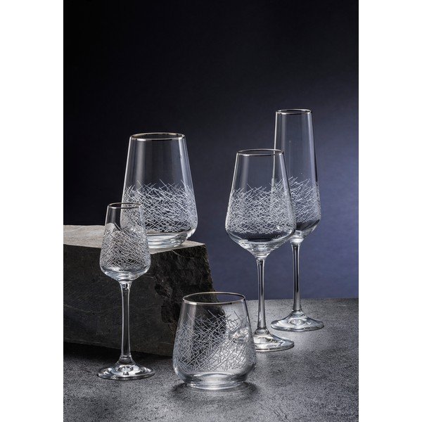 Frost 6 db piros üveg borospohár, 450 ml - Crystalex-image-4