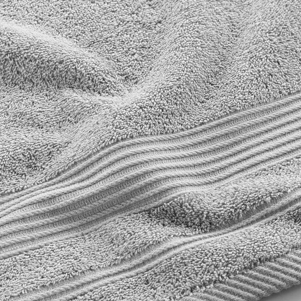 Világosszürke frottír pamut törölköző 50x90 cm Tendresse – douceur d'intérieur-image-2