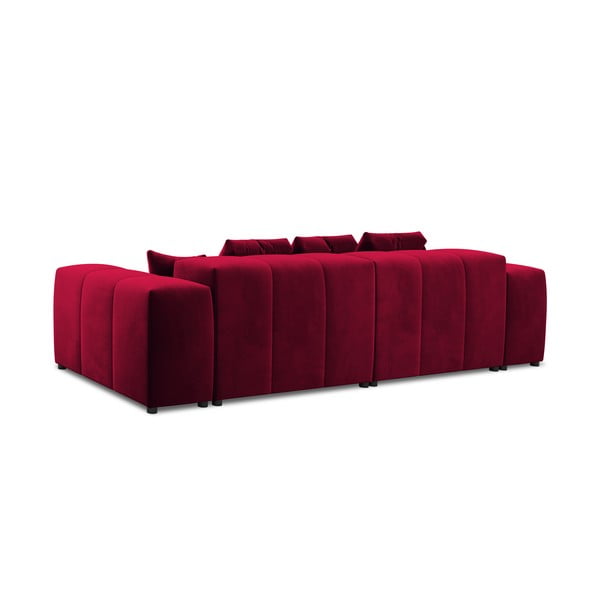 Piros bársony kanapé 320 cm Rome Velvet - Cosmopolitan Design-image-4