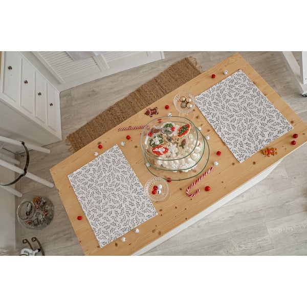 Textil tányéralátét szett karácsonyi mintával, 2 db-os 35x45 cm Mistletoe Kiss – Butter Kings-image-1