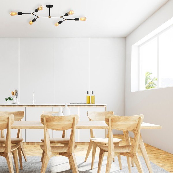 Fekete mennyezeti lámpa 48x95 cm Sparrow – Opviq lights-image-1