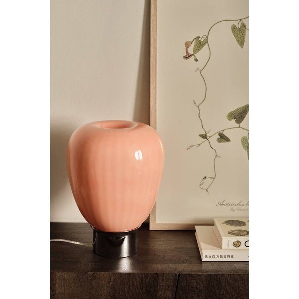 Rózsaszín-fényes ezüstszínű üveg asztali lámpa (magasság 34 cm) Balloon – Ellos Home-image-3