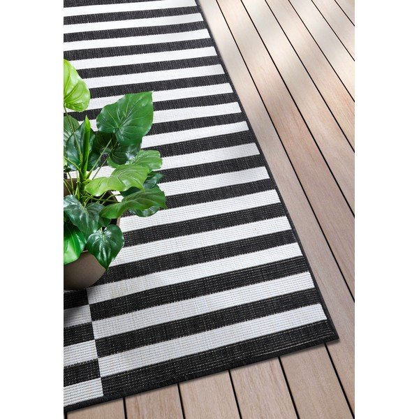 Fekete-fehér kültéri-beltéri szőnyeg 240x340 cm Viela – Hanse Home-image-2