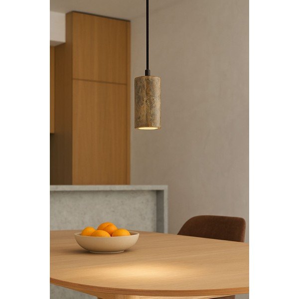 Szürke függőlámpa kő búrával ø 6,5 cm Selma – Opviq lights-image-4