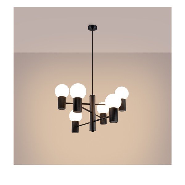 Fekete függőlámpa üveg búrával Orbital – Sollux-image-4