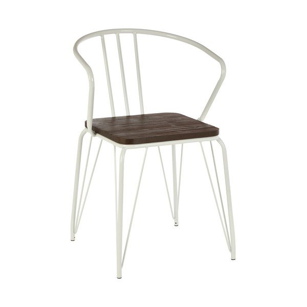 Fehér-natúr színű szilfa étkezőszék District – Premier Housewares
