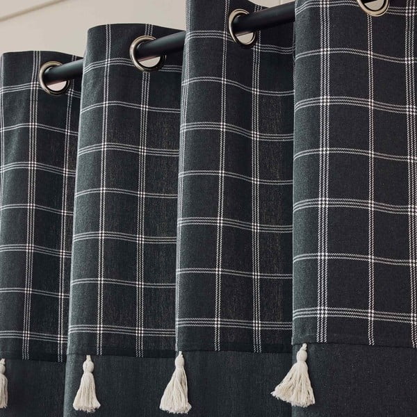 Antracitszürke pamutkeverék függöny 140x240 cm Everest – douceur d'intérieur-image-2