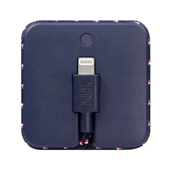 Jump Cable sötétkék hordozható töltő Micro USB kábellel, hossza 45 cm - Native Union