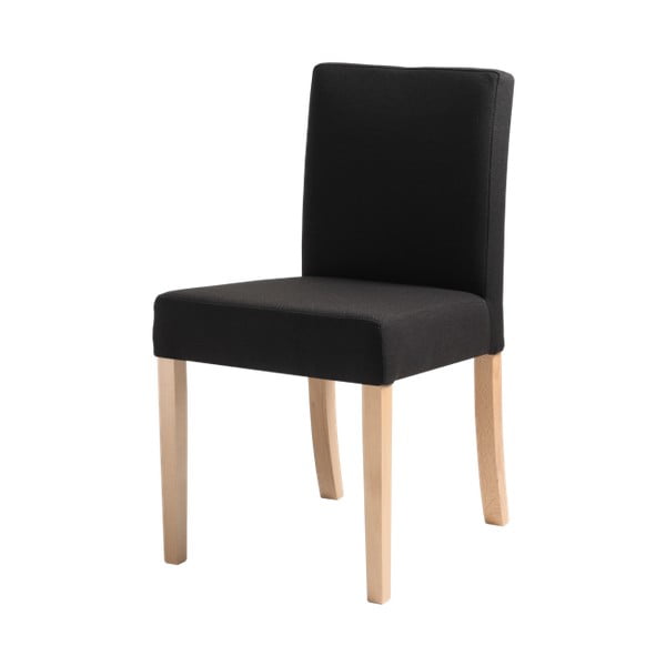 Wilton fekete színű szék, natúr fa lábakkal - Custom Form