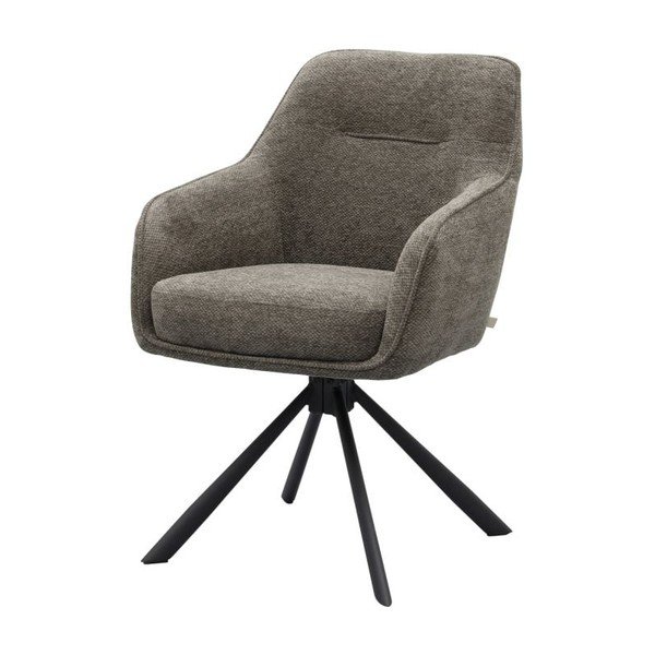 Sötétszürke kárpitozott karfás étkezőfotel Avola – Unique Furniture-image-2