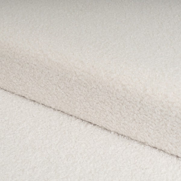 Fehér buklé puff Ecru – Casa Selección-image-1