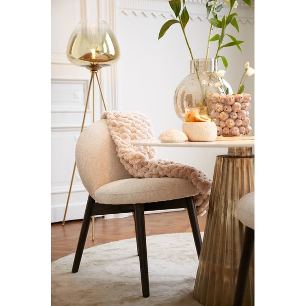 Krémszínű kárpitozott étkezőfotel szett 2 db-os Sinosa – Light & Living-image-1