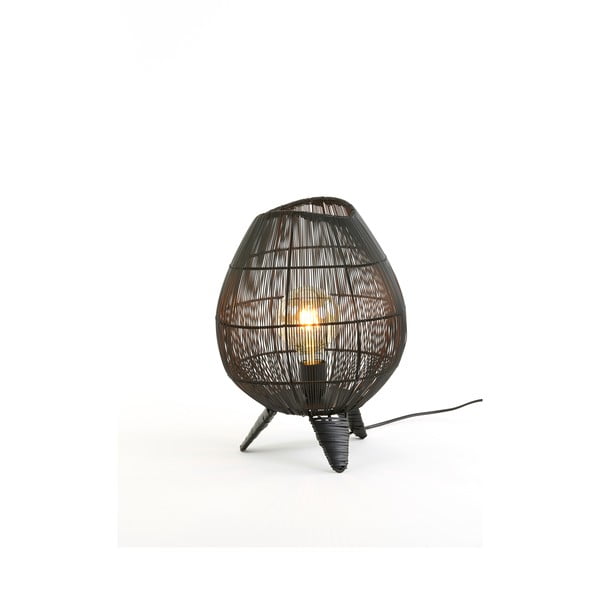 Fekete asztali lámpa (magasság 37 cm) Yumi – Light & Living