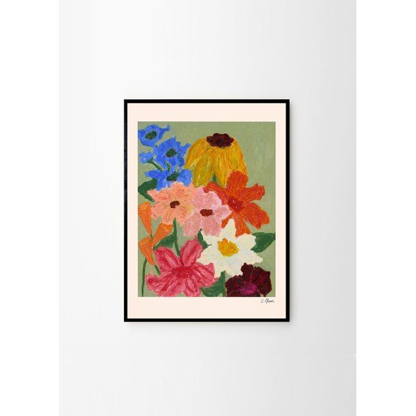 Poszter 50x70 cm Flowers on Sage Green – Carla Llanos – The Poster Club-image-4